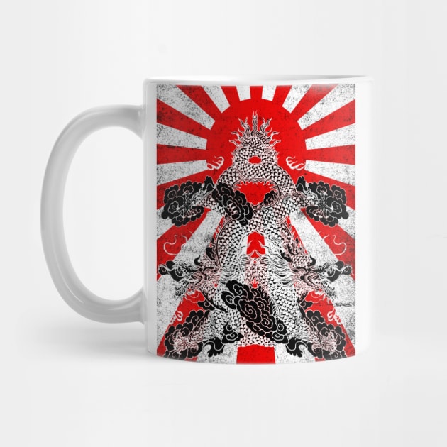 Japan Classic Retro Rising Sun Double Dragon by PoizonBrand